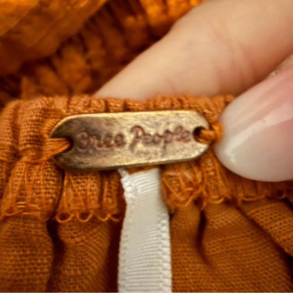 Free people Women's Rust Peplum Top - Picture 7 of 7